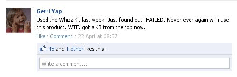 Unhappy customer