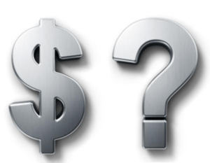 money and question mark sign