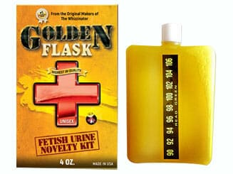 Golden Flask products with a container bag