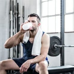 man drinking