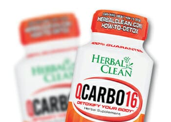 A pair of QCarbo16 detox drink