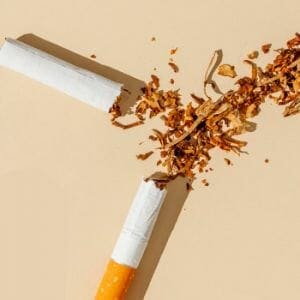 Broken cigarette 