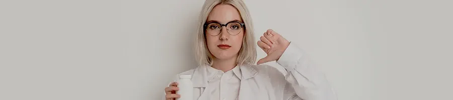 woman giving a thumbs down